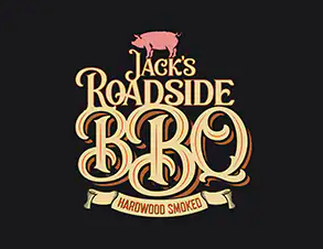 Jack's Roadside BBQ Logo, black background