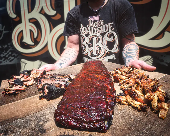 meat-spread-at-jacks-roadside-bbq